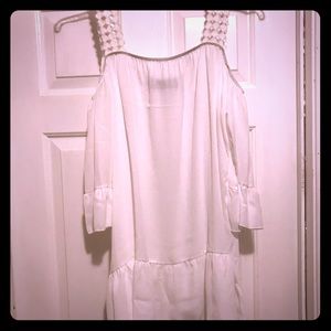 NWOT cold shoulder lace straps top